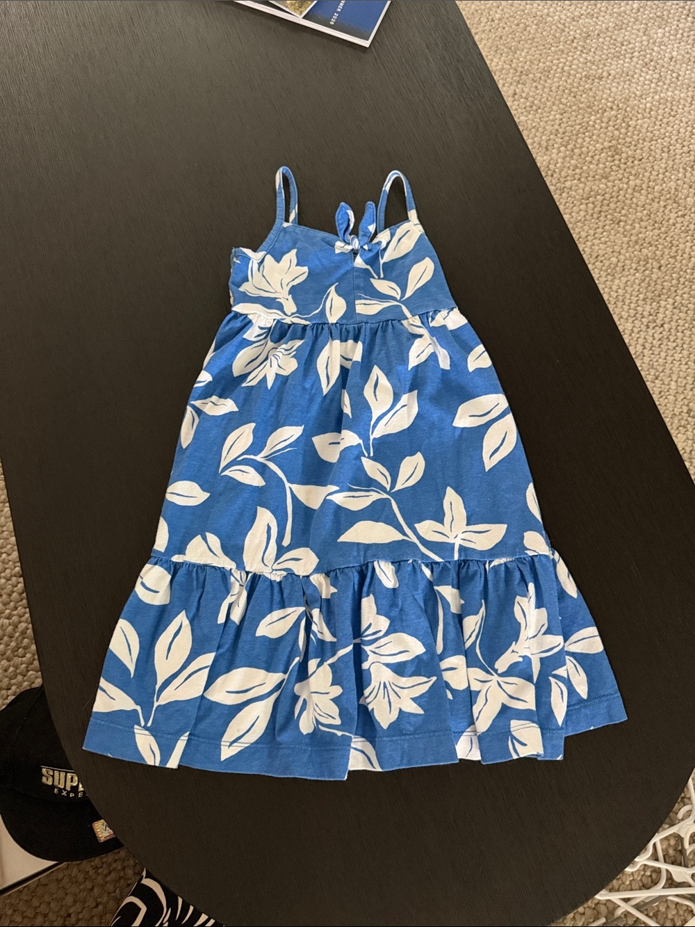 New Crewcuts size Blue Floral Tiered Sundress for Girls